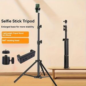 Live Tripod 360° Uitschuifbare Mobiele Telefoon Alloy Stand Opvouwbare Houder Video-opname Universele Selfie Monpod