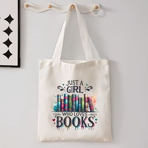 Chique "Just a Who Books" dames tote - Elegant polyester met vaste bandjes, ontwerp zonder sluiting, perfect voor een casual uitje