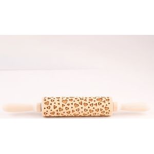 1st/2st -inch Houten Hartpatroon Embossing Rolpincet, Geschikt voor Hartpatroon Koekjes, Gebak Embossing, Valentijnsdag Geschenk, Valentijnsdag Bakgereedschap, Potserij Gereedschap