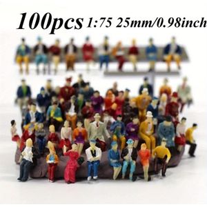 Pack Of Mini Model Railway Figures People Figures Painted Sitting And Standing People Poses Miniature People Track H0 Figures 1:75