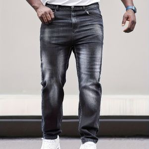Heren Plus Size High-Waisted Skinny Jeans - Stretch Denim, , Kleur, Slim Fit voor Volwassenen, Lente/Herfst Kleding, Casual Kleding|Slim Fit Jeans|Geweven Textuur, High Waisted Jeans, PLUS SIZE