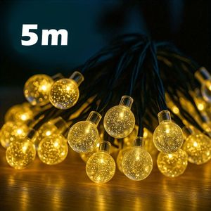 Setonr Solar Crystal String Lights - Smart Light Solar Fairy Lights, Ideal For Outdoor Decorations Such As Gardens, Christmas, Weddings, Ramadan, And