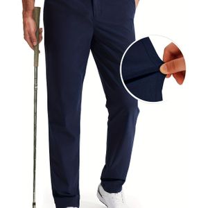 Men's Stretch Golf Casual Pants - Lightweight Business-casual Trousers With Elastic Waistband & Pockets, Soft Comfortable Fabric For Office, Travel, Golf & Leisure