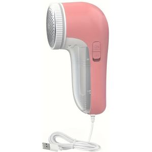 Elektrische Stofverwijderaar Roze, Haarballen Trimmer voor Kleding en Truilen met Vervangbare Roestvrijstalen Messen voor en Kleding