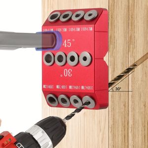 1pc Boxmime Aluminum Multi-angle Hole Puncher, 30-45-90 Degree Drill Guide Jig For Cable Railing, Lag Screw & Wood Post Installation - Construction, No Electricity Needed, Boxmime Tool