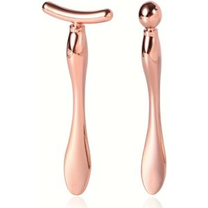 2-Pack FEIZLINDAO Cream Roller, Gezichtsmassager Stick voor het verminderen van puf en rimpels, ongeparfumeerde gezichtsmassage wand tool, geen batterij nodig, ideaal cadeau voor vrouwen