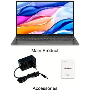 Teclast F17 Plus Laptop 17,3-inch Groot Scherm, Intel Processor CPU, 16GB RAM 512GB SSD, 6mm Smalle Rand 180° Omklapbaar, Volledige Functies Type-C, USB 3.2 Type-Ax3, Full- Toetsenbord