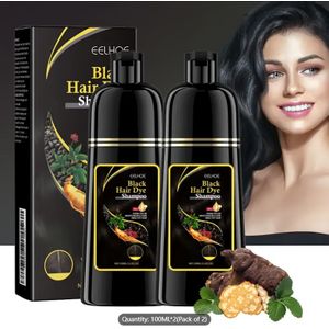 Haarverf Shampoo Moisturizing Polygonum Multiflorum Essence Eenvoudig Kleurveranderend Haar Reinigende Shampoo Geschikt voor Alle Haartypes, Alcoholvrij