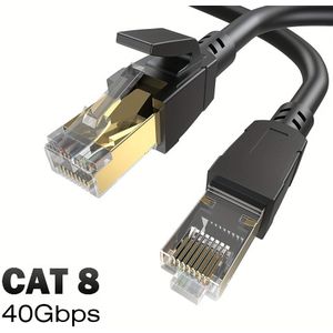 UGOURD Ronde Ethernet Kabel 40Gbps 2000MHz, 0.5m-30m Mannelijk RJ45 naar Mannelijk RJ45, Duurzame Hoge Snelheidskabel voor Router Modem PC Laptop MacBook PS5 Switch