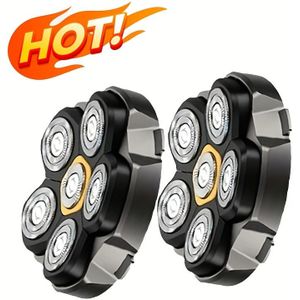 Vervangende Kop Voor 6-Bladige Premium Elektrische Scheerapparaat - Accessoires Voor Herenscheerapparaat, Duurzame Scheermesjes Voor Vervanging