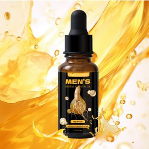 30ml Ginseng Massageolie voor Heren - Olijfolie & Ginseng Extracts, Hydraterend voor Gevoelige Licht Beige, Cadeau voor Hem, Massageolie voor Spieren, Natuurlijke Ingrediënten
