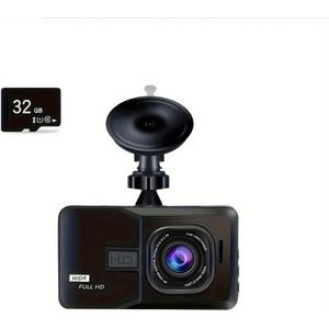 CBKELM HD 1080P Full Dashcam met Infrarood Nachtzicht, Loop Recording & Groothoeklens - 12V/24V Auto Stroomadapter, Oplaadbare Batterij