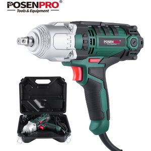 500W Elektrische Slagsleutel Max Koppel 500Nm 1/2 Inch 2m Rubber Kabel Auto 4 Socket Sleutels BMC Box AC Auto Reparatie Gereedschap, Als Kerstcadeau