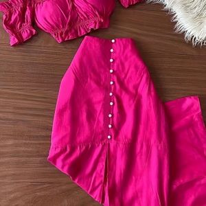Zomerse vakantie sexy één-shoulder geknipte top met een ontbloot middenrif en een lange bodycon rok set.