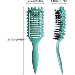 Krul Definiërende Haarborstel voor Krullende Stijlen - Mane Bristle Vent Borstel, 1st, Anti-Trek ABS Plastic Handvat, Ideaal voor Mannen & Vrouwen - Candybrush Ontwerp