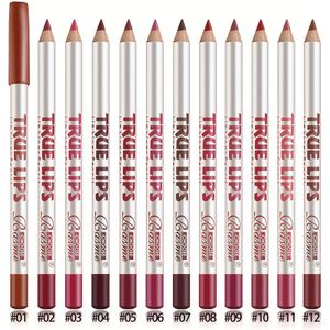 12-delige set Matte Lippenpotlood & Lipstick - Langhoudend, Niet-Klevende Formule in Levendige Roodtinten en Bruinen, Sulfaatvrij voor Alle Huidskleuren