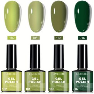 LIMEGIRL 4- gel nagellak set 8ml Semi-Permanent LED Soak Off Manicure Vernis DIY kleuren voor het hele jaar, Hoge glans, snel drogende nagelgel