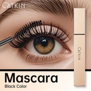 CATKIN Mascara, Lash Sensational Volumegevende en Verstevigende Luscious Mascara C01 Zwart - Kerstcadeau, Wimperversterker, Langhoudende Mascara, Volume Mascara