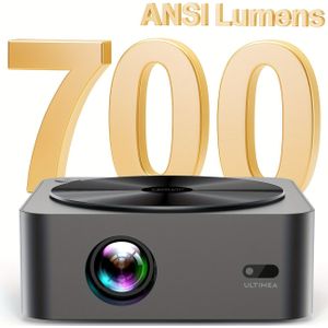 ULTIMEA 4K decoderende projector, native 1080P, 700/900 ANSI, automatische focus en obstakelvermijding, 6D keystone, HDR10, WiFi draadloos, slimme projector