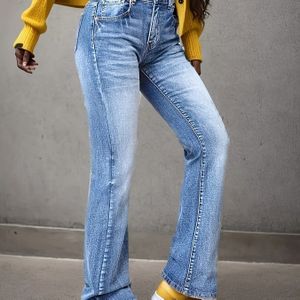 Damesmode slanke jeans, dames elastische micro uitlopende denimbroek