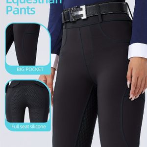 Vrouwen Hoge Taille Kleur Rijbroek Met Zakken, Vrouwen Outdoor Kleding & Kleding