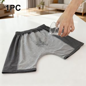 Grijze 1-Pak Sneldrogende Volwassen Slips, Comfortabel en Zacht, Boxershorts, Elastische Taille, Uniseks, Geschikt voor Alle Seizoenen