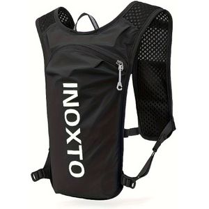Sports Running Hydration Backpack, Solid Color Polyester Fiber, Non-waterproof, Lightweight Hiking Pack With Zipper Closure, Universal Fit For Outdoor Activities, 10l Capacity