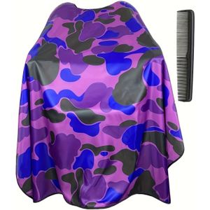 Kappersschortset van 63~55 Inch met 1 Schort + 1 Kam, Speciaal voor Kapperssalons, Glad, Ademend, Niet Vervagend, Duurzaam en Makkelijk Schoon te Maken