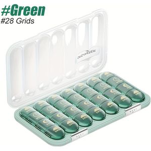 1st Wekelijkse Pillendoos Organizer - 3/4 Keer per Dag - 21/28 Dagelijkse Pillendozen met Vakken voor , Supplementen, Reispillen Organizer