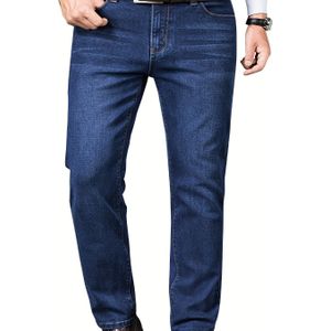Herren Fleece-gevoerde Stretch Jeans Zonder Riem