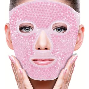Verkoelend Gezichtsmasker, Koude Oogpleister Gelkralen Warm & Koel Komprespakket voor Vrouwen Slaapgezondheid Huidverzorging