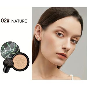 Opbouwbaar Dekkend Paddenstoelhoofd Kussen Foundation Crème - Hydraterende CC Basis Make-up met Systeem, Opbouwend van Licht tot Dekkend, voor Alle Lichtbeige Tinten, Langdurig Hydraterende Basis