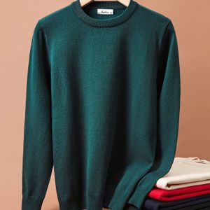 Tehan Heren Zware Trui - Ronde Hals Kleur - Dikke Gebreide Pullover voor Laagjes, Casual & Formeel , Wasmachinebestendig - Grote Maten Beschikbaar (Regular Fit)