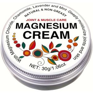 Magnesium Spiercomfort Crème - 72 Uur Diepe Hydratatie met Kamille, Shea & Lavendel | Snelle Opname & Niet-Vettig Gevoel | Lichaamsverzorgingsformule | 30g/1.06oz