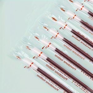 50-100 Wegwerp Iodophor Wattenstaafjes - Ideaal voor spoedeisende zorg en wondverzorging, een must-have voor thuis en onderweg!