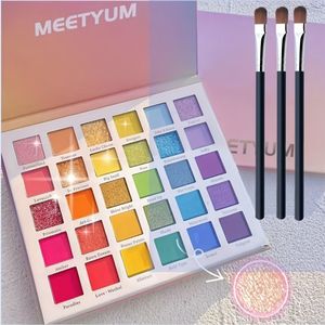 30-kleuren oogschaduwpalet mat fijne glans rood, roze, geel, , groen