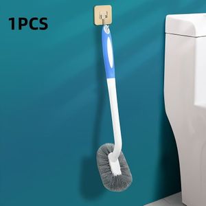 1pc/3pcs Long Handle Groove Toilet Brush, No Dead Corners In The Bathroom Cleaning Brush, Can Brush Or Invisible Inside The Toilet
