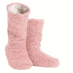 Vrouwen's Fuzzy Slippersokken | | 100% Polyester | Antislip Gripper , in de Wasmachine te , Warme Sherpa Gevulde | Cozy | Kerstcadeau | Kleur