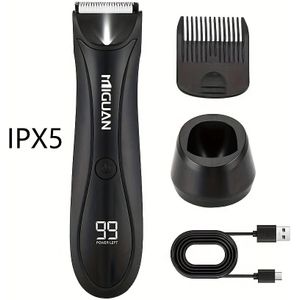 Elektrische Heren Body Trimmer, Haarverzorger & Scheerapparaat met USB Oplaadstation | Digitaal Display | Cadeauset voor Mannen voor Feestdagen