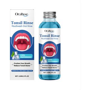 120ml Mondwater met Muntblad & Citroenextract - Verkoelende Mondverzorging voor Keeltjes en Tandvlees, Kalmerend Mondspoelmiddel na Maaltijden, Zachte Kruidenformule voor Dagelijkse Mondhygiëne