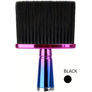 Ingrid Salon Neck Duster Brush, Electroplated Handle, Soft Nylon Bristles, Comfort Grip, Hairdressing Barber Shop Essential, Hair Cleanup Tool