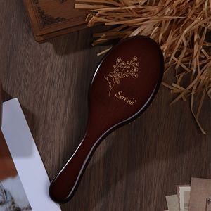 1 stuk Op Maat Gemaakte Naam Elegante Bloem Meeldraad Persoonlijke Houten Haarkam Geëtst Kerstcadeau Verjaardagsfeestaccessoire voor Meisjes Geschikt voor Alle Haartypes