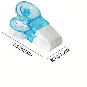 1 draagbare pillendoos, pillenuitsteker met medicatiedoosje, huishoudelijke artikelen, tabletten, pillen, blisteropener, hulpmiddel, nieuw ontwerp, pillendispenser