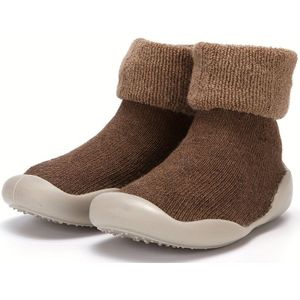 Herfst- en winterbaby wandelschoenen Zachte zolen antislip babysokken Schoenjes voor binnen en buiten Warme sokkenschoentjes voor jongens en meisjes
