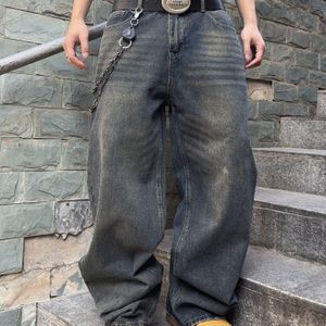 Trendy Streetwear Gewassen Blauwe Denim Jeans voor Koppels - Losse Pasvorm, Niet-Stretch Stof, Kleur, Lengte, Geen Riem - Perfect voor Alle Seizoenen