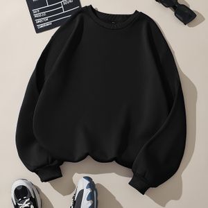 Vrouwen Casual Ronde Hals Lange Mouw Sweatshirt - Zachte Lavendel Kleur, Comfortabele Stof, Wasmachinebestendig, Herfst Winter Mode Top, Lavendel Blouses, Alledaagse Kleding, Veelzijdige Pasvorm