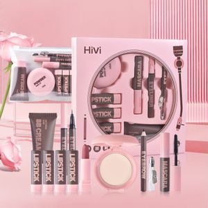 Een 9-delige draagbare make- cadeaudoos, zeer aantrekkelijk en perfect om cadeau te doen.