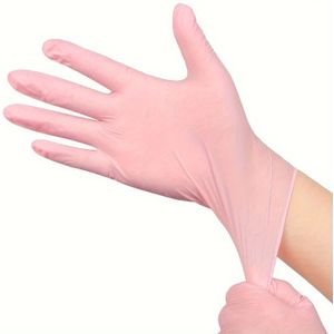 30/50 stuks Lichtroze Wegwerp Nitril Handschoenen, Huishoudelijke Schoonmaakhandschoenen, Manicure & Pedicure Gereedschap voor DIY en Dierenbaden