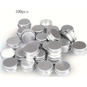 25/50/ stuks verpakkingen van 10G Duurzame en stijlvolle metalen - Ideaal voor gezichtsverzorging, oogcrème, lippenbalsem & - Herbruikbare doe-het-zelf reisaccessoires