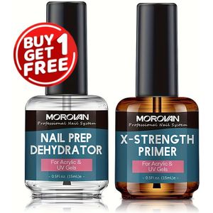 Morovan 0,5 Oz Nagelprep Dehydrator En Nagelprimer X-sterkte, Geen Verbranding Niet-zure Nagelprimer En Dehydrator Voor Acrylpoeder Snel